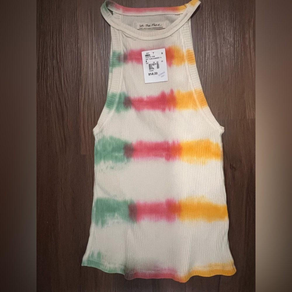 Free people Colorful Tie-Dye Sleeveless Top size large